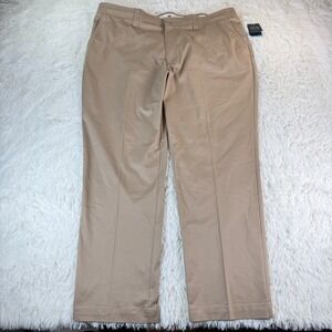 Oak Hill Mens Khaki Tech Pants 44x30 Straight Fit Stretch New NWT Classic Preppy